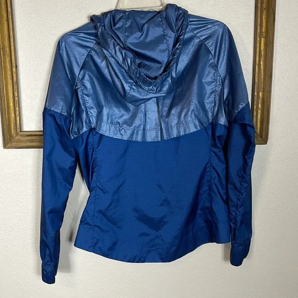 Nike Windbreaker Rain Hooded Blue Jacket Size XS - Picture 8 of 9